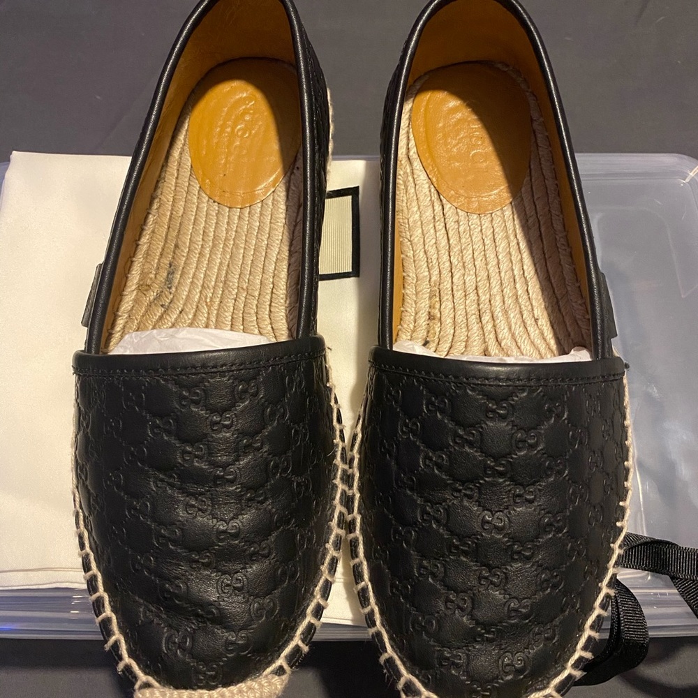 Gucci Pilar Leather Espadrille